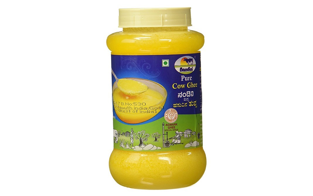 Nandini Pure Cow Ghee    Plastic Jar  500 millilitre